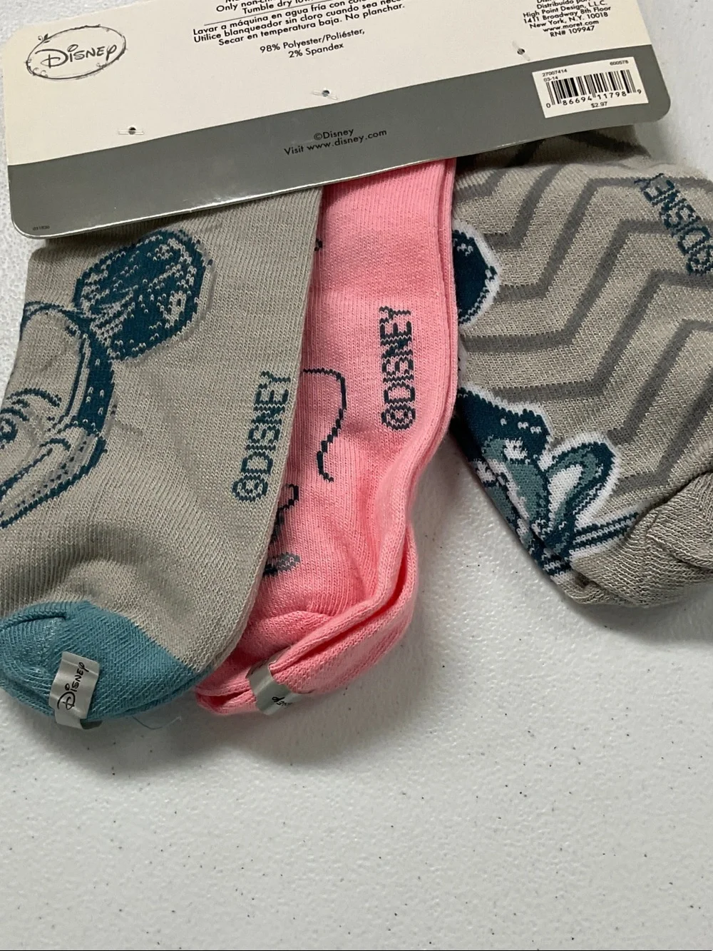 Disney womens No-Show Socks - Mickey and Minnie